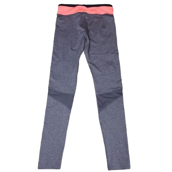NWOT Zenana Sports Athletic Leggings Large Mesh  Gray Coral Exercise Workout - Picture 7 of 9